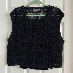 Sunday in Brooklyn black sweater tank w/cami. EIC. Onesize.